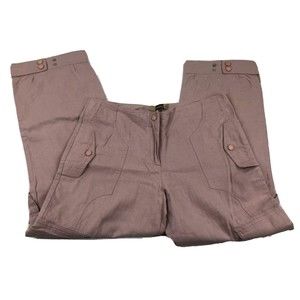 Ashley womens Cropped pants Size M Blush Pink Rose‎ Color BE-9